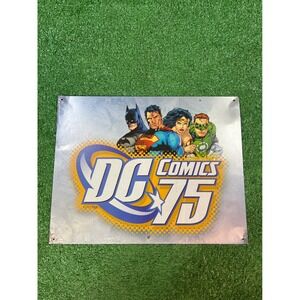DC Comics 75th Anniversary Metal‎ Tin Sign Batman Superman Wonder Woman Decor